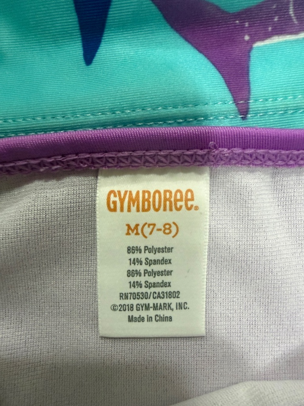 Gymboree Turquoise & Purple Shark Rashguard Two-Piece - Picture 2 of 4